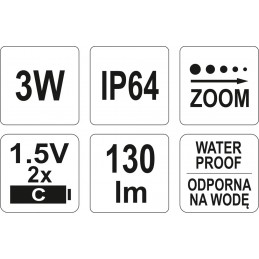 Prožektorius metalinis 3W LED YATO YT-08577