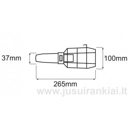 Šviestuvas pernešamas 100W, E27, 220V, VOREL Y-82713