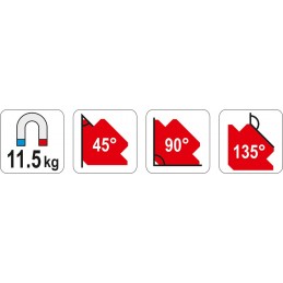 Laikiklis 82x120x13mm. magnetinis 11,5kg YATO YT-0863