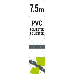 Žarna 7,5m laistymui lašalinė, PVC FLO-89370
