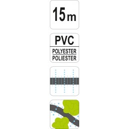 Žarna 15m laistymui lašalinė, PVC FLO-89371
