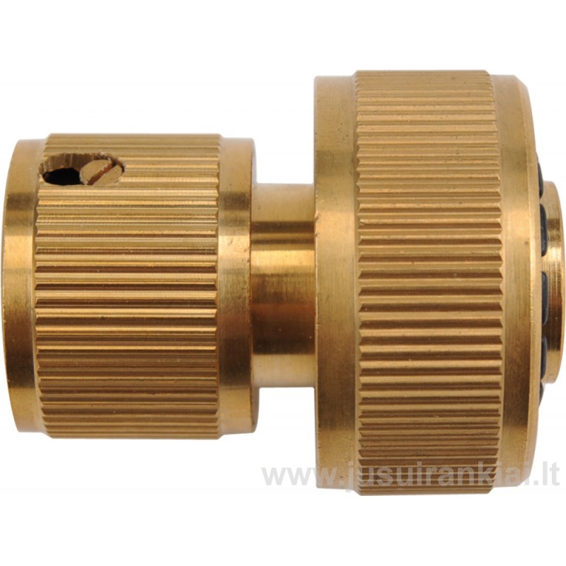 Jungtis žalvarinė 3/4" su autostopu FLO Y-89103