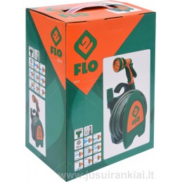 Laistymo rinkinys 10m. žarna, ritė, purkštuvas FLO Y-89342