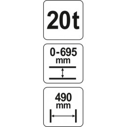 Presas 20t. hidraulinis YATO YT-55581