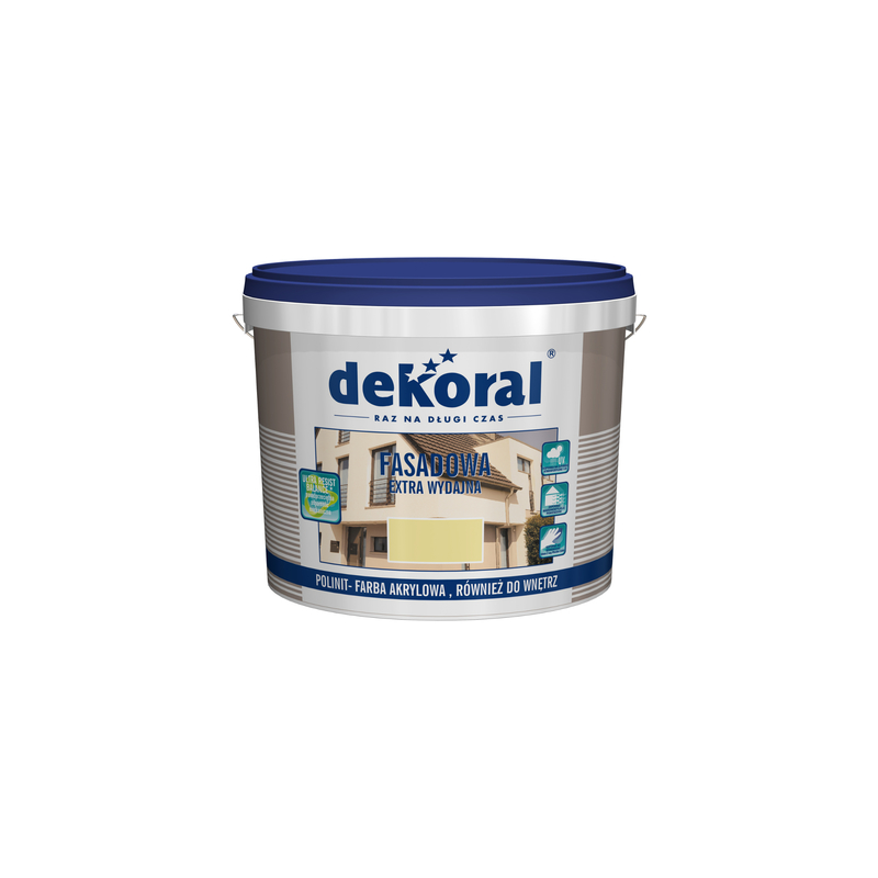 Emulsiniai fasadiniai dažai, balti (sniezna-biel), 3ltr. DEKORAL POLINIT C250806