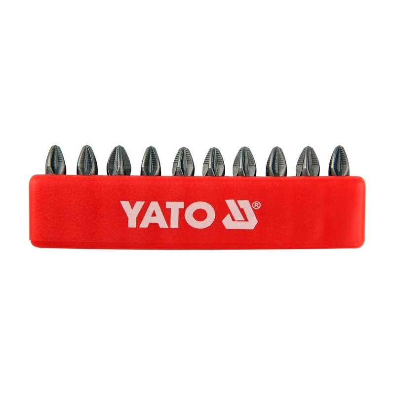 Antgalių rinkinys 10vnt. PZ1 1/4" 25mm., YATO YT-0470