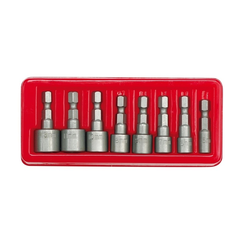 Galvučių 5-13mm. 8vnt. 1/4" rinkinys CrV VOREL Y-66113
