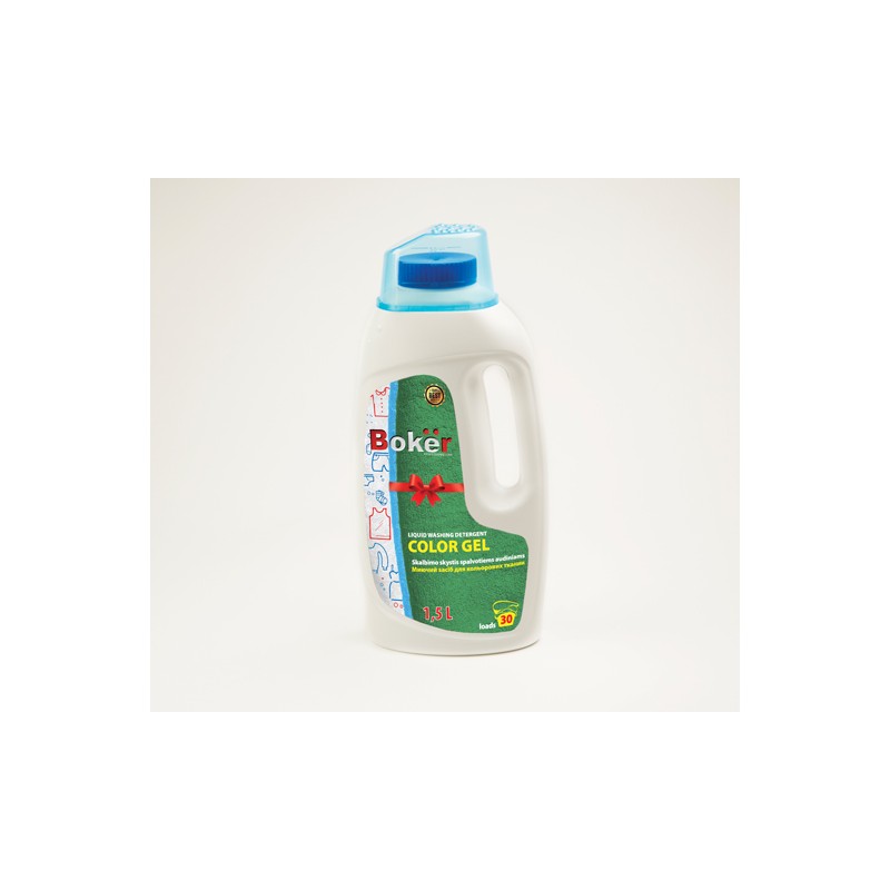 Spalvotų audinių skystas skalbiklis, 1,5ltr. BOKER