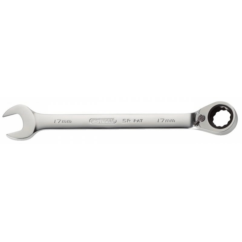 Kombinuotas terkšlinis raktas su reversu 12mm GEAR+, KS tools
