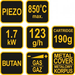 Dujinė lempa su piezo uždegimu 850°C