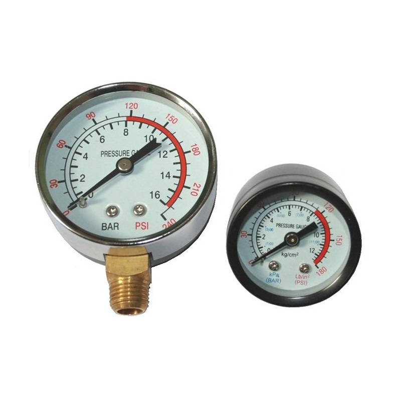 Manometras Ø60mm. kompresoriui 0-12bar. Atsarginė dalis