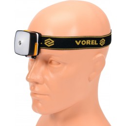 Prožektorius 3W dedamas ant galvos, XPE CREE 4SMD LED Li-Ion AKU USB VOREL