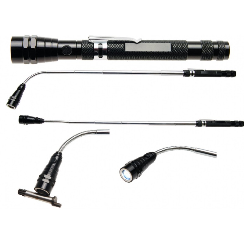 Ištraukiamas LED žibintuvėlis su magnetu BGS-technic 9303