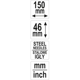 Kontūrų matuoklis-šablonas-trafaretas 150mm. YATO YT-70870