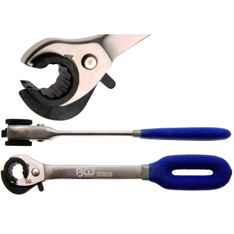 Raktas 8-15mm. terkšlinis atviras BGS 308/28-35