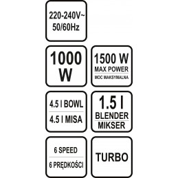 Virtuvės kombainas 1400W LUND Y-67805