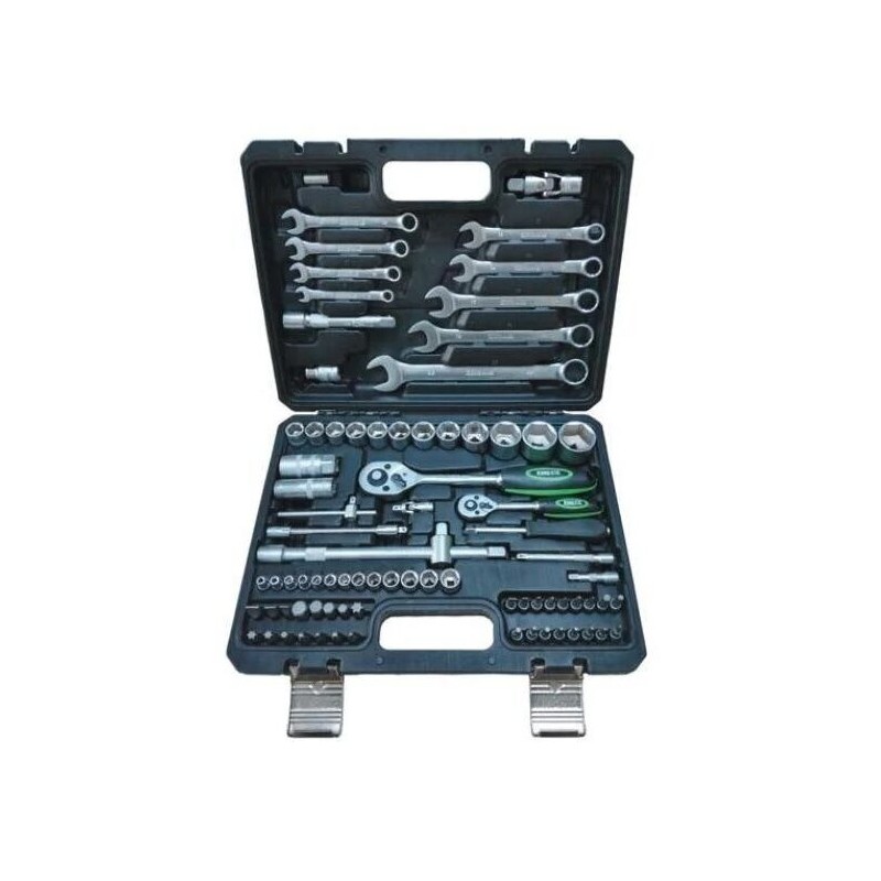 1/4"+1/2"" galvučių ir raktų rinkinys 82vnt. KINGSTD