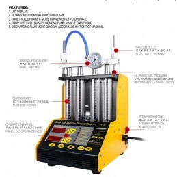 Degalų įpurškimo testeris ir purkštukų valymo įrenginys AUTOTOOL CL150