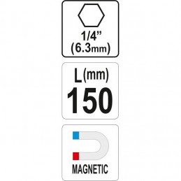 Magnetinis antgalių laikiklis 150mm. YATO YT-04681