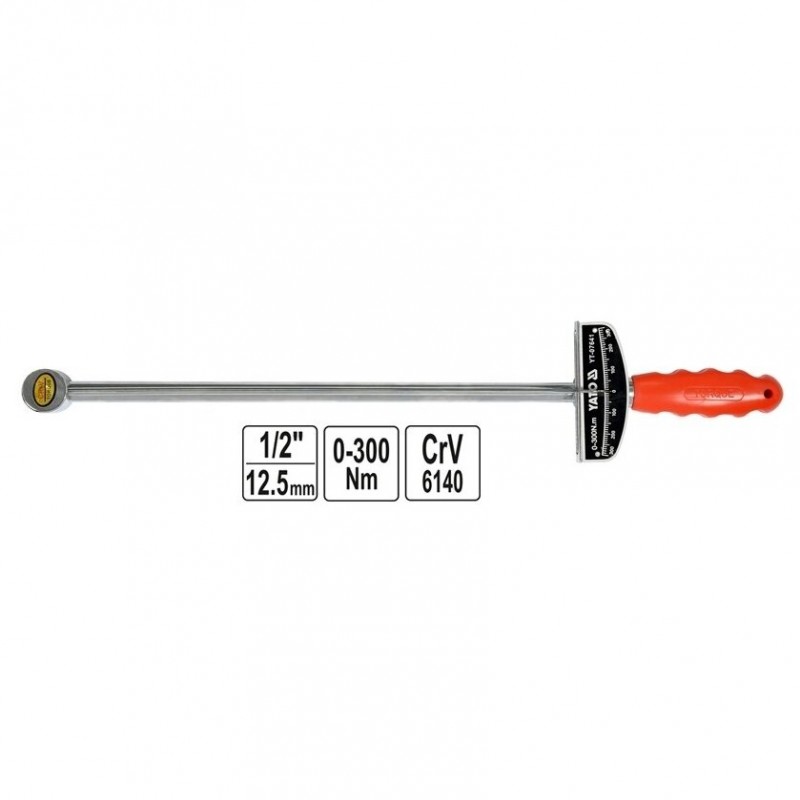 Dinamometrinis raktas 1/2" švituoklinis 0-300Nm YATO YT-07641