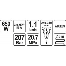 Dažymo agregatas 650W, YATO YT-82560