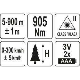 Tolimatis-lazerinis atstumo matuoklis YATO YT-73129