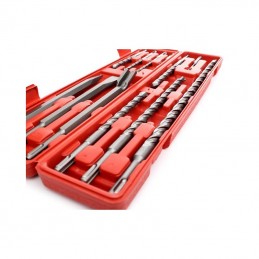 Grąžtų betonui SDS-plus 9vnt. ir kaltų 3vnt. rinkinys KD10206
