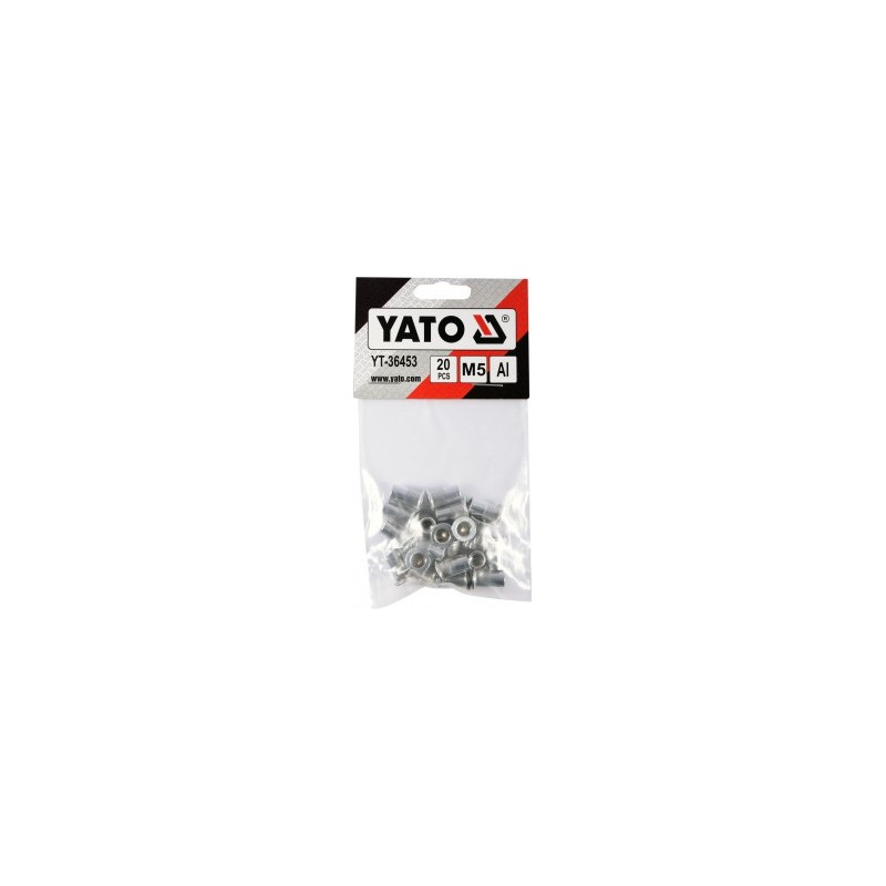 Kniedės aliumininės srieginės M5 20vnt. YATO YT-36453