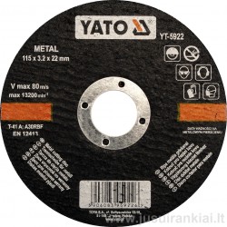 Diskas metalo pjovimui 125 mm. YATO 5923