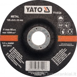 Diskas 125mm. metalo šlifavimui YATO 6124