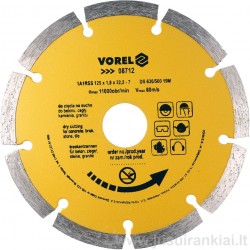 Diskas 125mm. deimantinis sausam pjovimui VOREL 08712