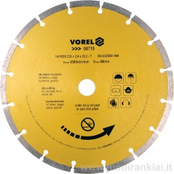 Diskas 230mm. deimantinis sausam pjovimui VOREL 08715