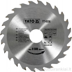 Diskas 160x30/2,8mm. 24 dant. medžiui YATO 6056