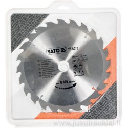 Diskas 250x30/3,2mm. 24dant. medžiui YATO YT-6070