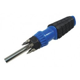Atsuktuvas gumine rankena su 6vnt. antgaliais (+,-,TORX) VOREL Y-65041