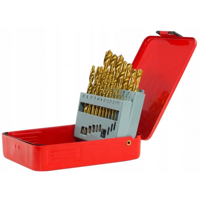 Grąžtų rinkinys HSS-Titan 1-10mm. 19vnt. metalui, medžiui EW0019
