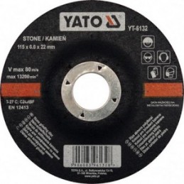 Diskas akmens šlifavimui 115x6,0x22mm. YATO YT-6132