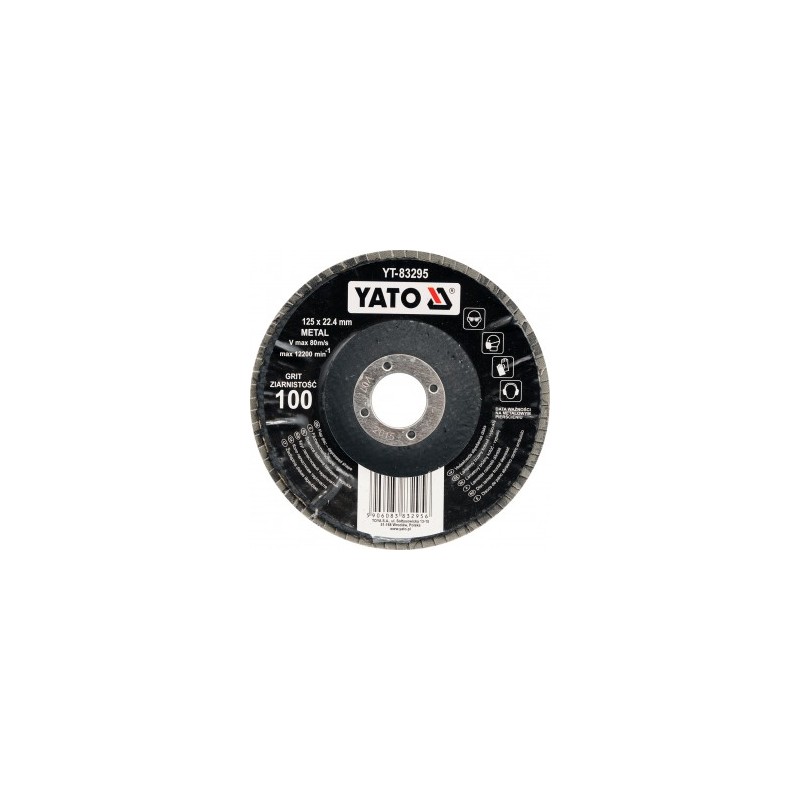 Diskelis šlifavimo lapelių 125x22,2mm. P60 išgaubtas metalui YATO YT-83293