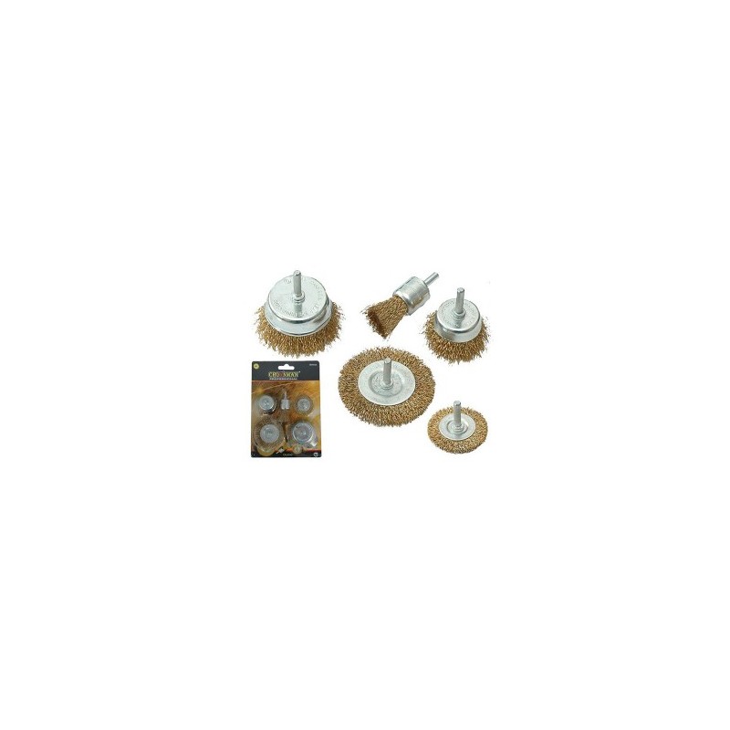 Šepečiai plieniniai 5vnt. 3kūg. 1-3" CROWNMAN 0895035