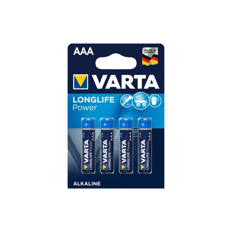 Elementas VARTA ALKALINE LONGLIFE POWER (High Energy) LR03 AAA 4vnt.