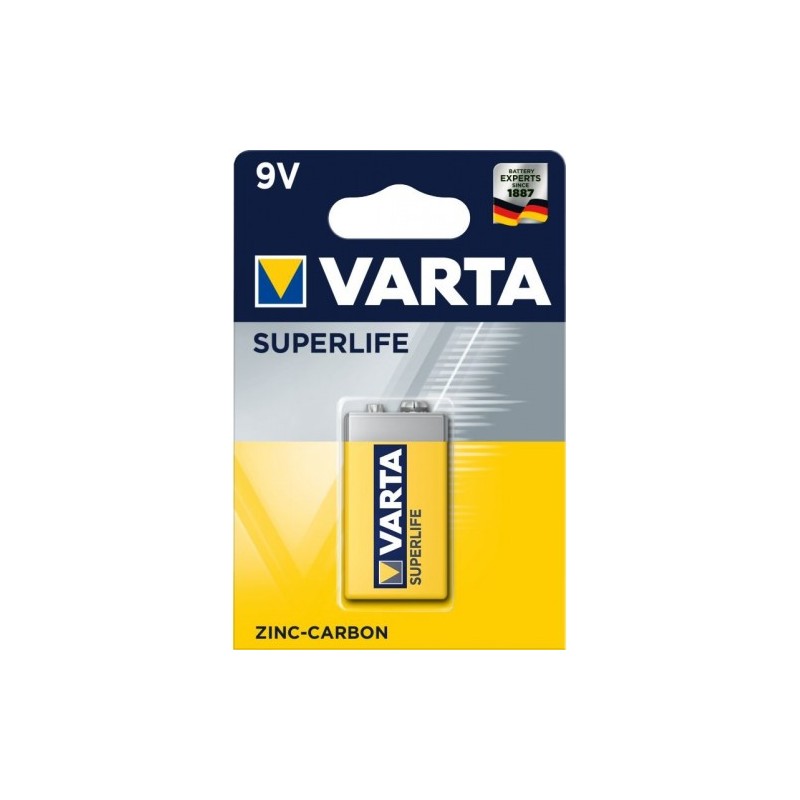 Elementas, krona VARTA SUPERLIFE 6F22 9V