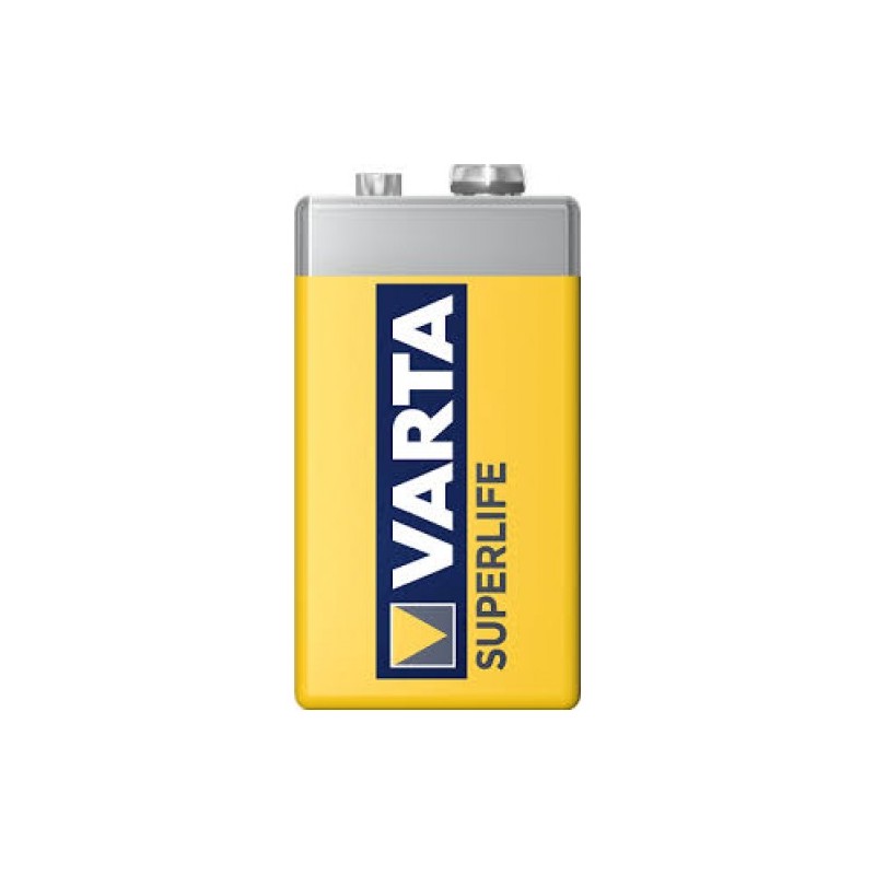 Elementas, krona VARTA SUPERLIFE 6F22 9V plėvelėje