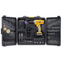 Suktuvas/ gręžtuvas 20V 1,5Ah akumuliatorinis + 92vnt. rinkinys PM-WA-20V1-SU