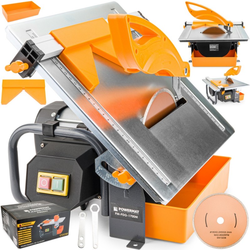 Pjovimo staklės 1700W diskinės plytelėms PM-PDG-1700M