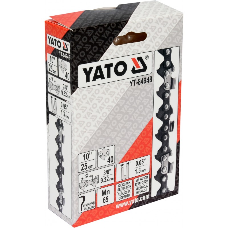 3/8" 1,3mm., 40narelių, 25cm. 10" grandinė pjūklui YATO YT-84948