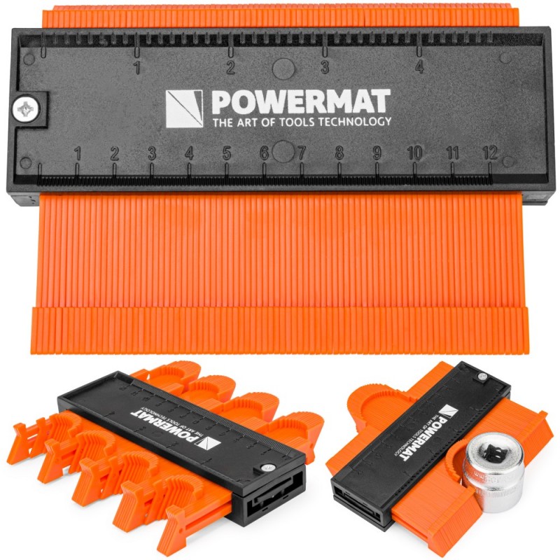 Kontūrų matuoklis-šablonas-trafaretas 129mm. PM-GSK-5T