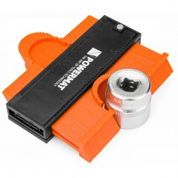 Kontūrų matuoklis-šablonas-trafaretas 129mm. PM-GSK-5T