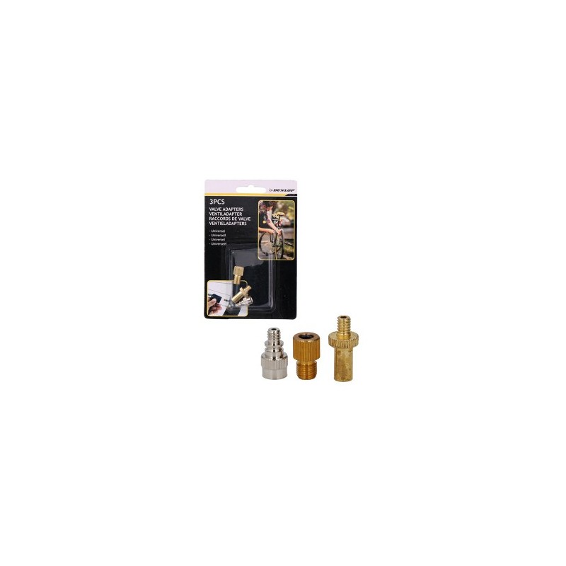 Adapteriai dviračio ventiliui 3vnt. DUNLOP