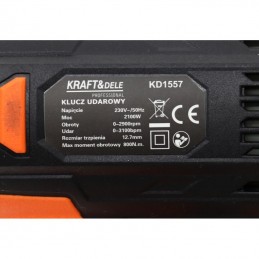 Veržliasūkis smūginis 2100W 1/2" 800Nm KD1557
