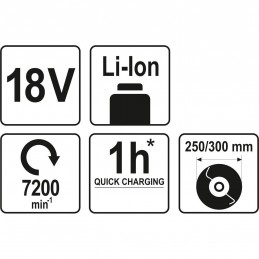 Trimeris akumuliatorinis 18V. YATO YT-82831